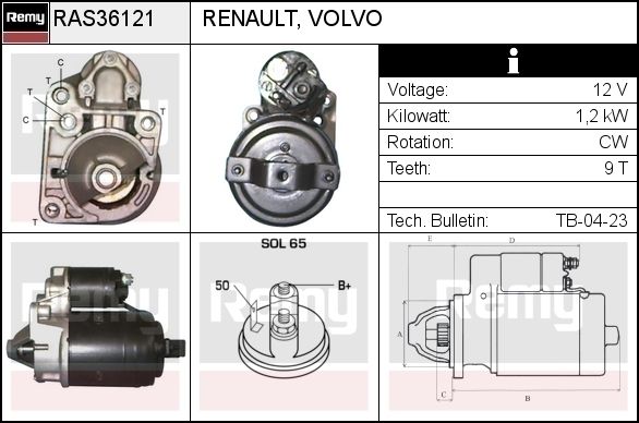 DELCO REMY Käynnistinmoottori RAS34961